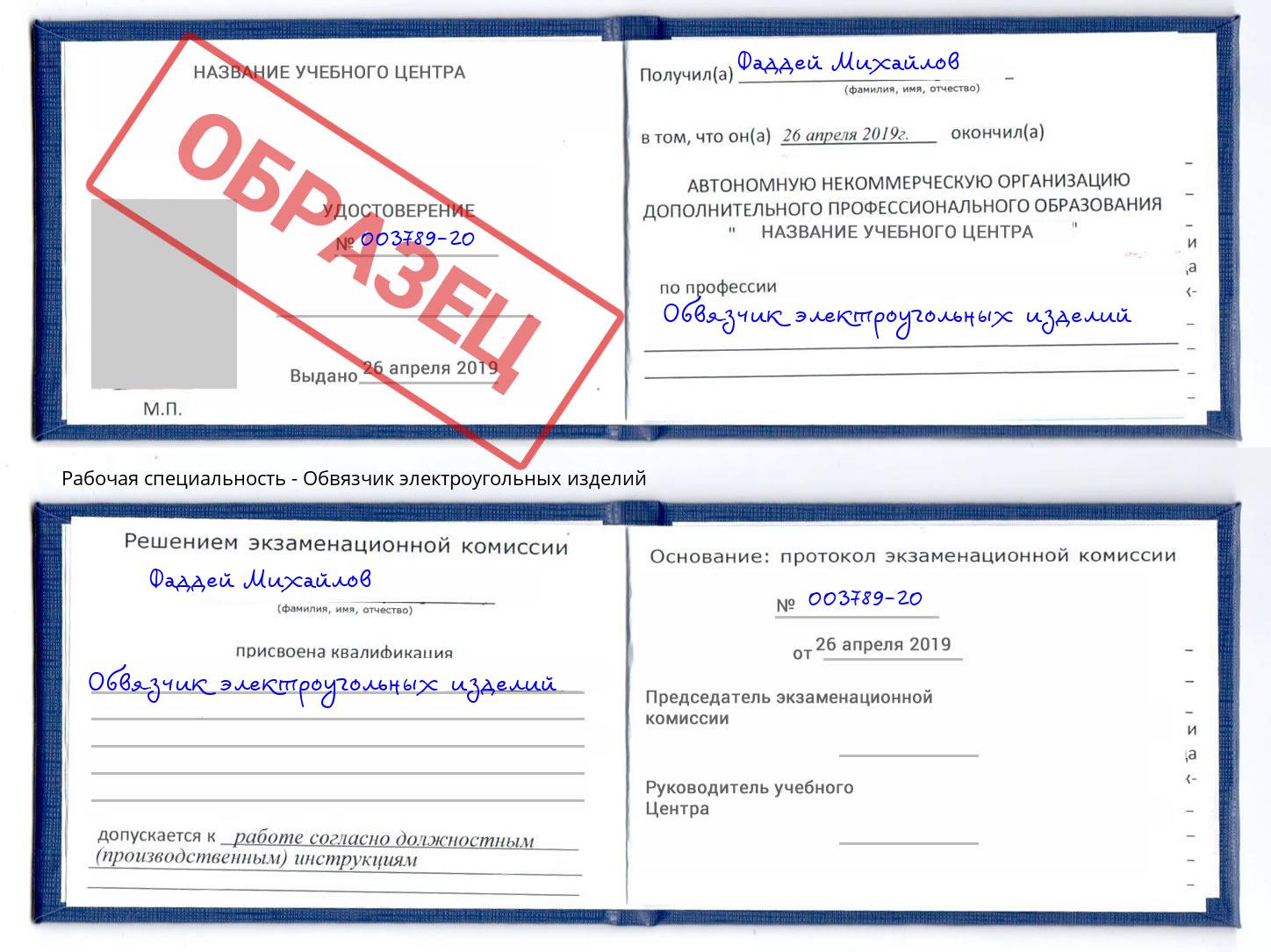 Обвязчик электроугольных изделий Феодосия