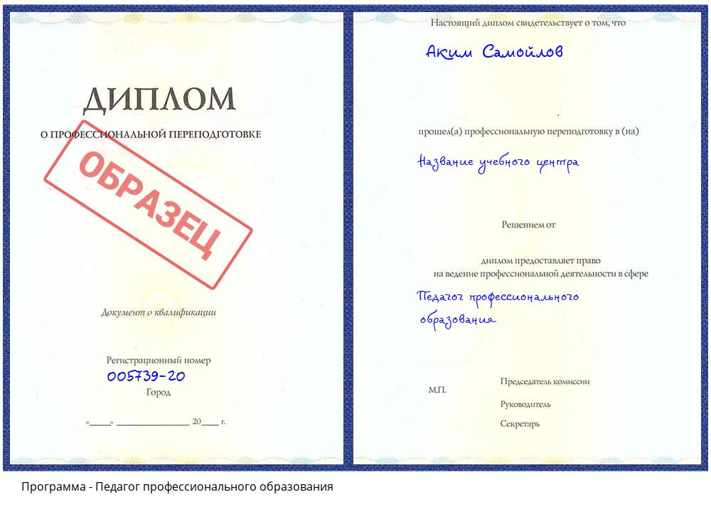 Педагог профессионального образования Феодосия