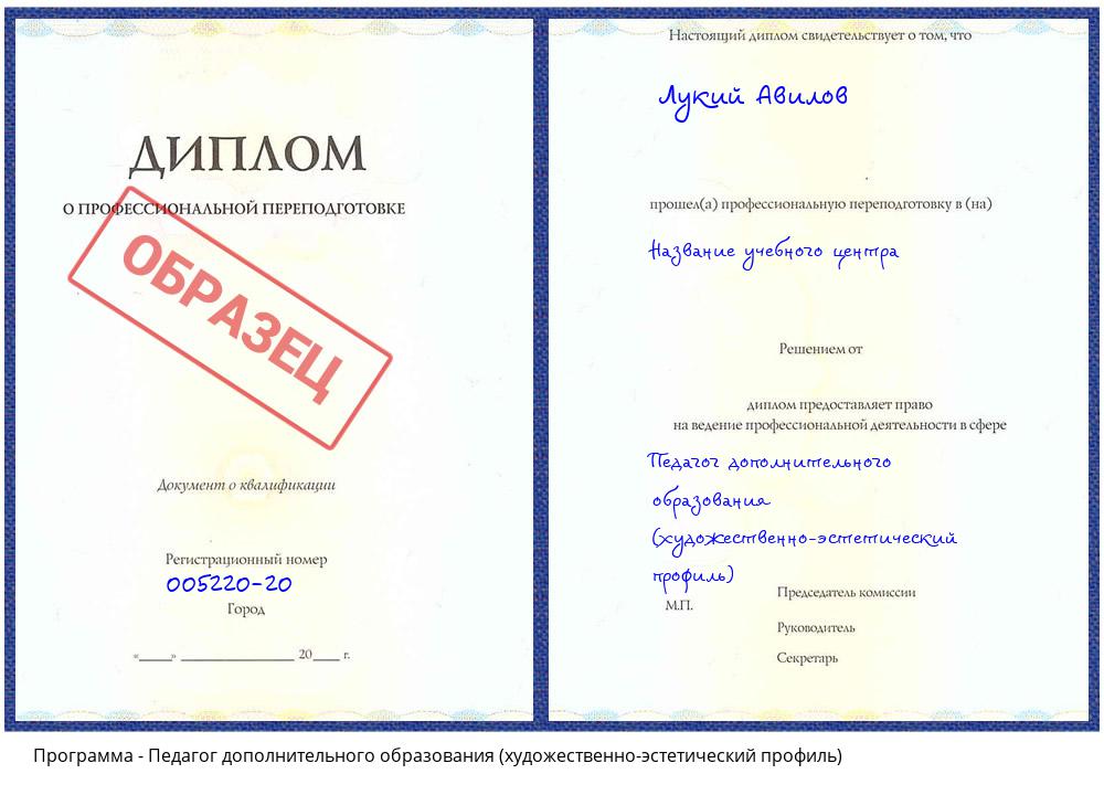 Педагог дополнительного образования (художественно-эстетический профиль) Феодосия