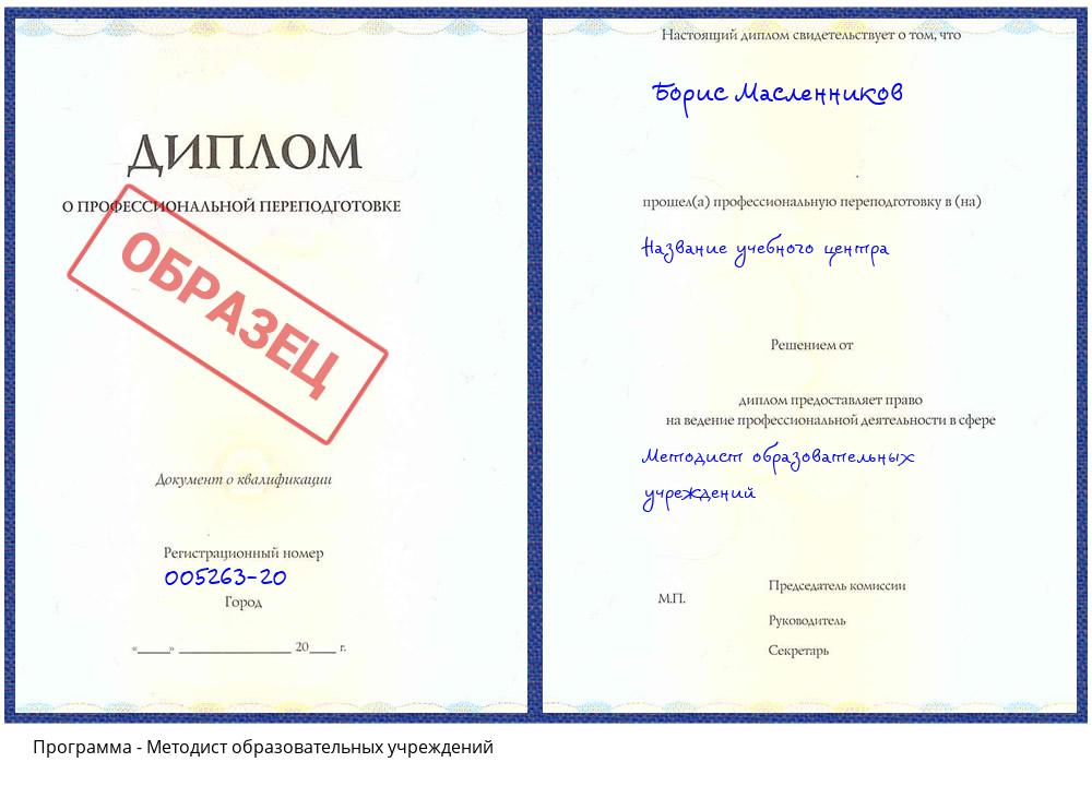 Методист образовательных учреждений Феодосия