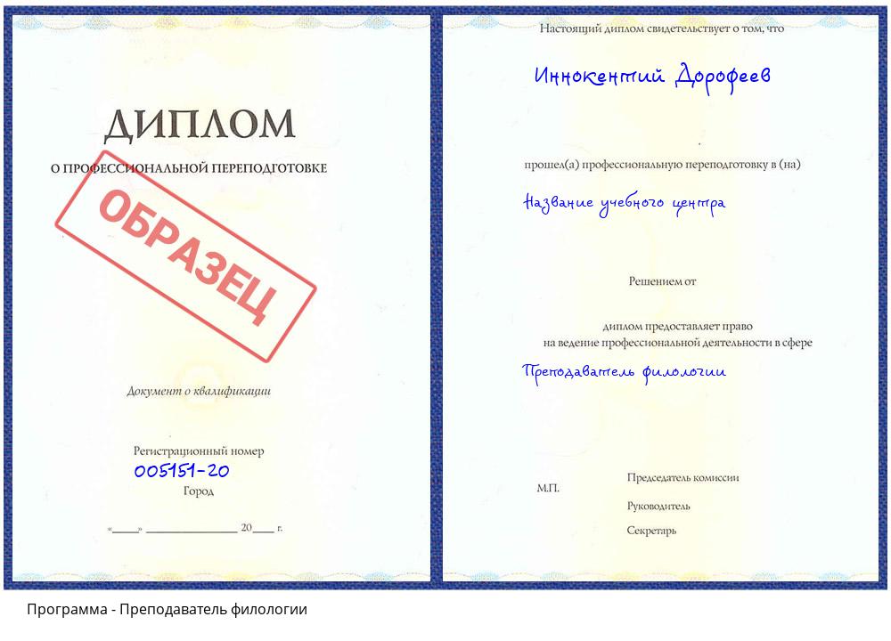 Преподаватель филологии Феодосия
